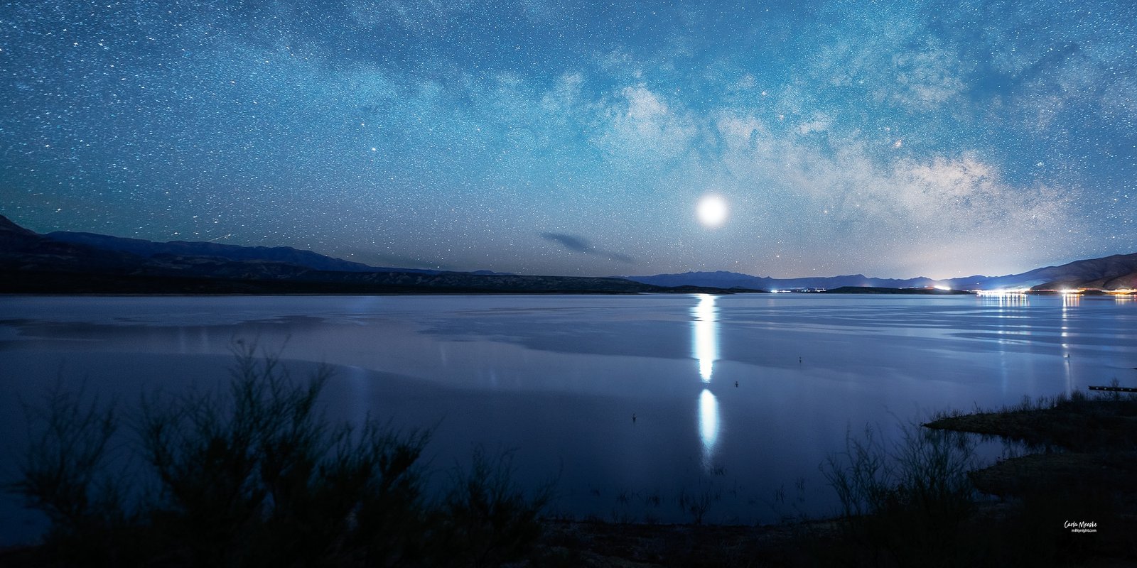 Venus reflects in Roosevelt Lake at dawn