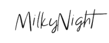 Milky Night Logo Black on White
